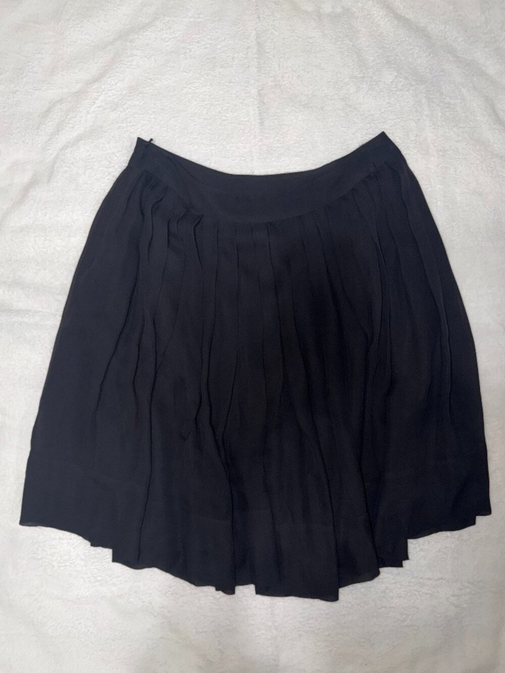Talbots Black Pleated Chiffon Midi Skirt - Size 8 Petite